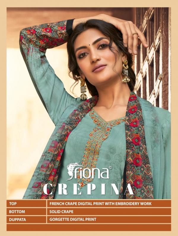 Fiona Crepina French Creap  Designer Exclusive Dress Material